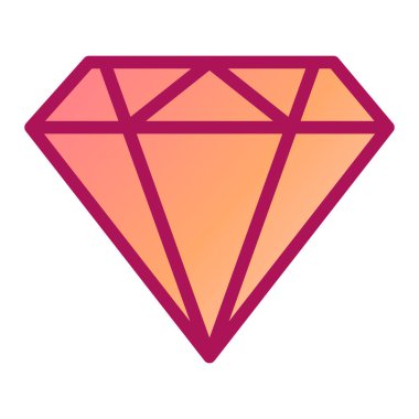 Elmas simgesi vektör illüstrasyonu