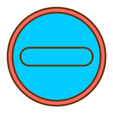 Eksi. Web simgesi basit illüstrasyon