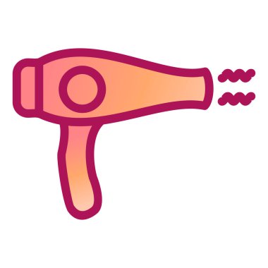 saç kurutma simgesi vektör çizimi