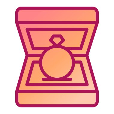 Evlilik yüzüğü. Basit illüstrasyon