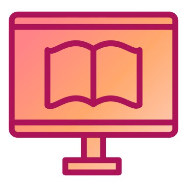 Kitap. Web simgesi basit illüstrasyon