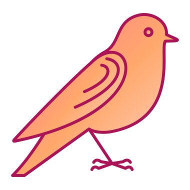 kuş simgesi vektör illüstrasyonu