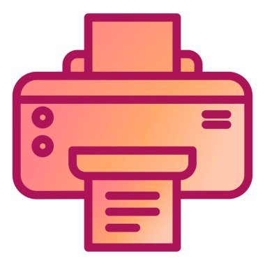 Yazıcı. Web simgesi basit illüstrasyon