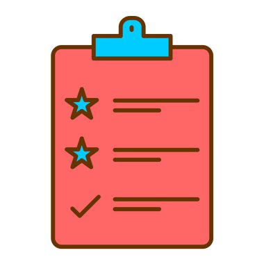 Kontrol listesi. Web simgesi basit illüstrasyon