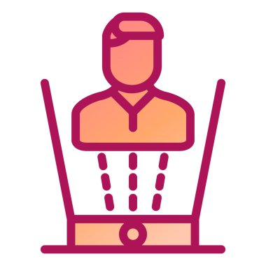 Hologram. Web simgesi basit illüstrasyon