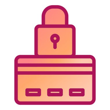 Kilit. Web simgesi basit illüstrasyon