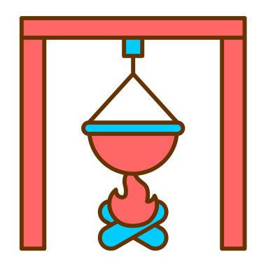 Fener ikon vektörü. İnce çizgi işareti. izole edilmiş sınır sembolü çizimi