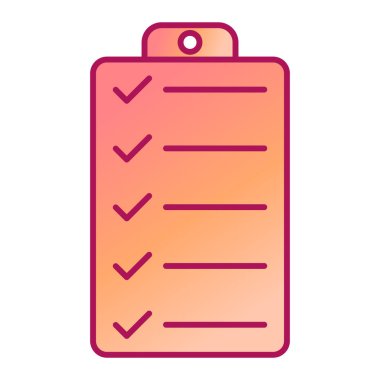 Kontrol listesi. Web simgesi basit illüstrasyon