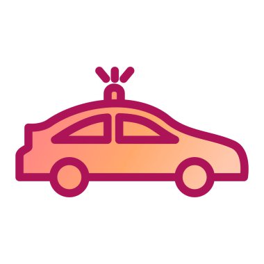 Araba kazası ikonu vektörü. İnce çizgi işareti. izole edilmiş sınır sembolü çizimi