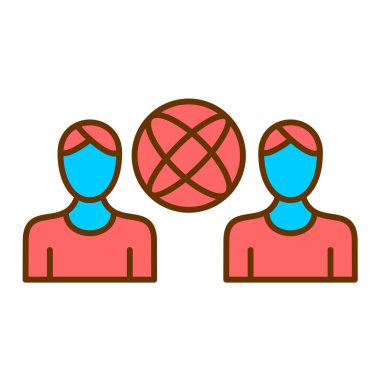 İletişim. Web simgesi basit illüstrasyon