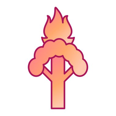 Bir ağaç simgesinin vektör illüstrasyonu