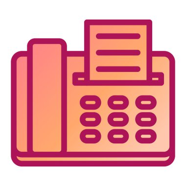 faks. Web simgesi basit illüstrasyon