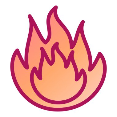ateş alevi simgesi vektör illüstrasyon tasarımı