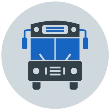 Otobüs. Web simgesi basit tasarım