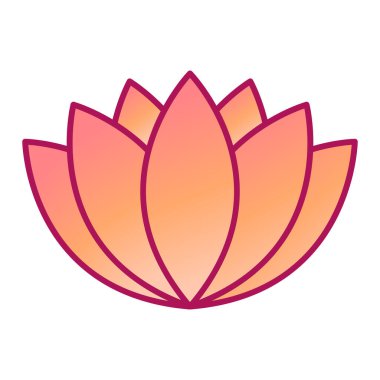 Lotus modern ikon vektör illüstrasyonu