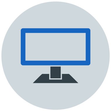 Monitör. Web simgesi basit illüstrasyon