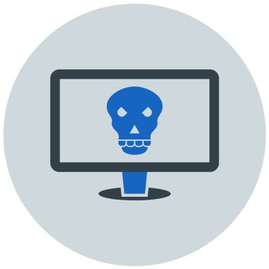 Kafatası. Web simgesi basit illüstrasyon