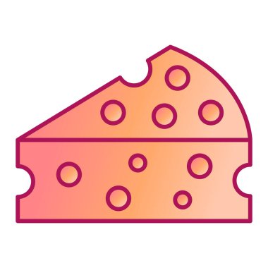 Peynir ikonu. Beyaz arkaplanda izometrik ekmek vektör çizimi