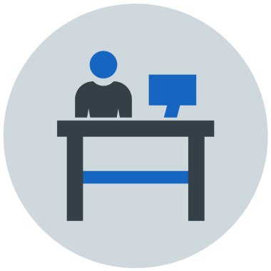 dizüstü bilgisayar kutsal kişilerin resmi, vektör çizim ile adam