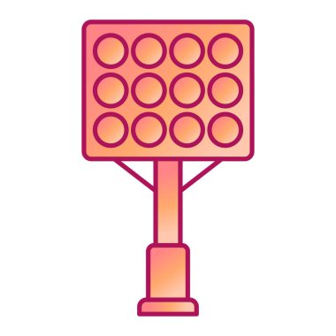 Lamba ikonu. Beyaz arkaplanda izole edilmiş web tasarımı için basit makyaj sandalyesi vektör simgeleri çizimi