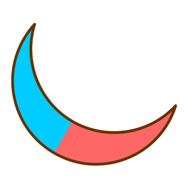 Ay. Web simgesi basit illüstrasyon