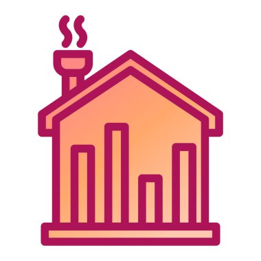 Bir ev simgesinin vektör illüstrasyonu