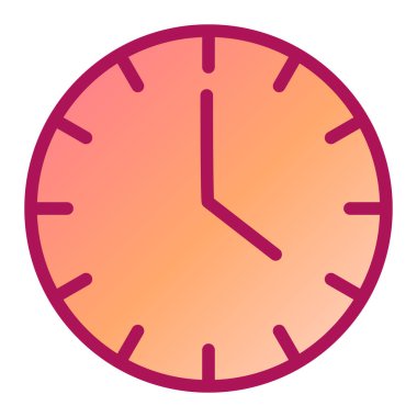 Saat. Web simgesi basit illüstrasyon