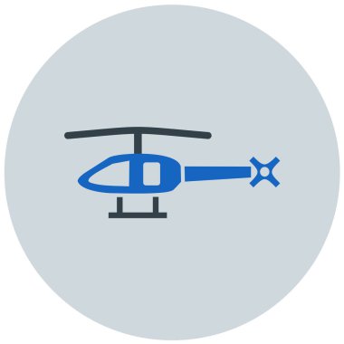 Helikopter. Web simgesi basit illüstrasyon