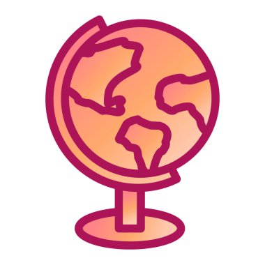 Dünya küresel ikon vektör çizimi tasarımı