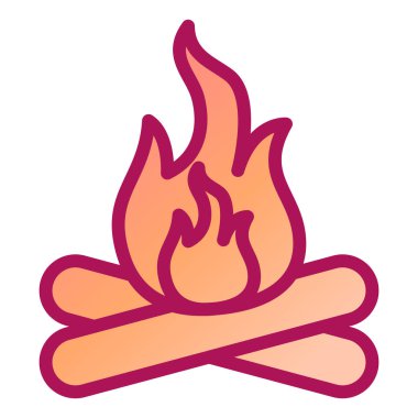 ateş alevi simgesi vektör illüstrasyon tasarımı