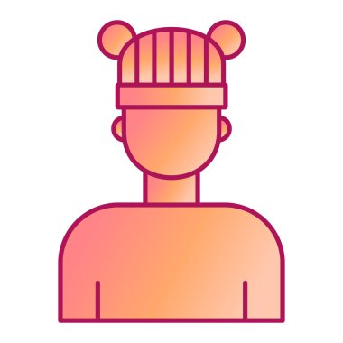 kadın avatar karakter vektör illüstrasyon tasarımı