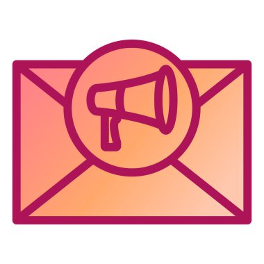 Mesaj var. Web simgesi basit illüstrasyon