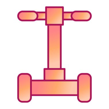 Araba simgesi scooterının vektör çizimi 