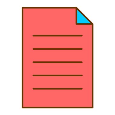 Belge. Web simgesi basit illüstrasyon