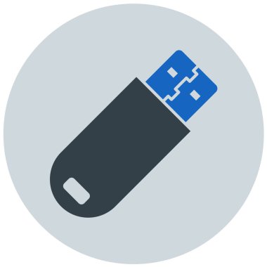 usb sürücü vektör simgesi düz simge