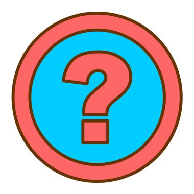 Soru işareti simgesi. vektör illüstrasyonu