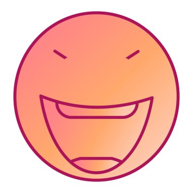 yüz ifadesi simge vektör illüstrasyonu