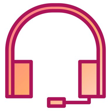 Kulaklık. Web simgesi basit illüstrasyon