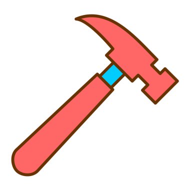 Çekiç. Web simgesi basit illüstrasyon