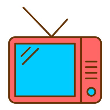 Televizyon. Web simgesi basit illüstrasyon
