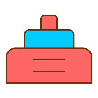 Otelde. Web simgesi basit illüstrasyon