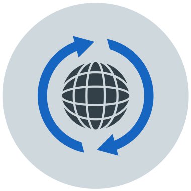 Küre. Web simgesi basit illüstrasyon