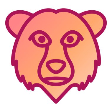 Ayı simgesi, vektör illüstrasyonu basit tasarım