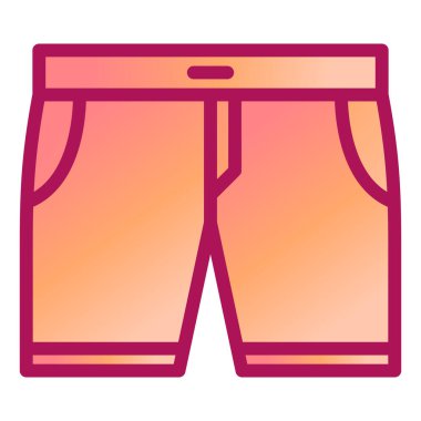 Şort. Web simgesi basit illüstrasyon