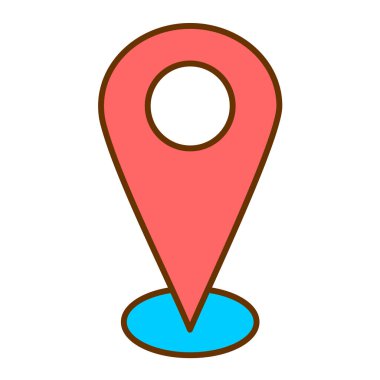 konum pin simgesi vektör illüstrasyonu