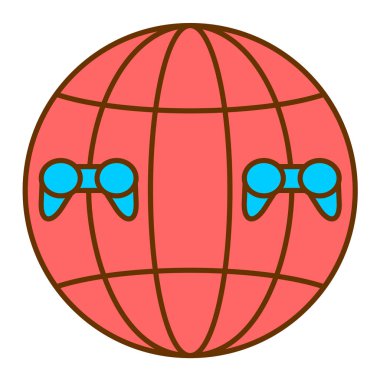 Dünya gezegeni vektör tasarımı içeren dünya