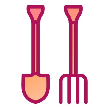 Kürek. Web simgesi basit illüstrasyon