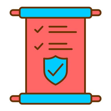 Bir belge simgesinin vektör illüstrasyonu