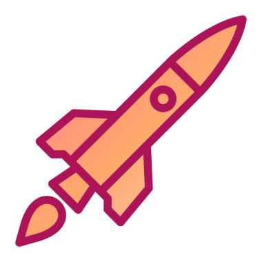 roket ikonu vektör illüstrasyonu