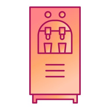 Modern soğutucu simgesinin vektör illüstrasyonu